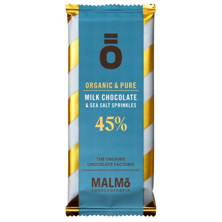 Malmö Ö Melkesjokolade med havsalt 45% 55g