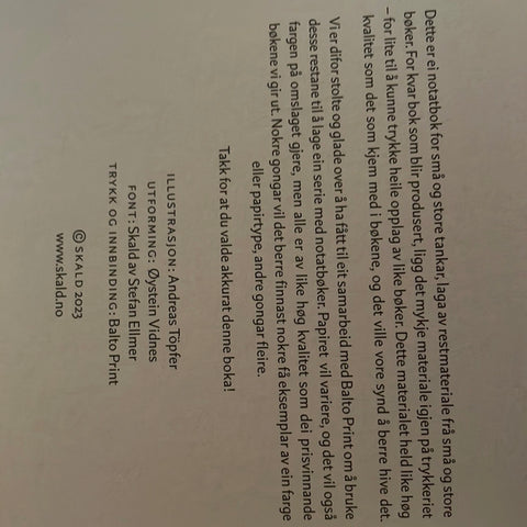 Notatbok for små og store tanker