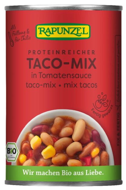 Tacomiks i tomatsaus, 400 g, økologisk, Rapunzel