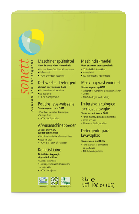 Maskinoppvask, pulver, 3 kg, økologisk, Sonett