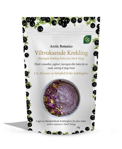 Krøkkebær 100% økologisk pulver, 50g