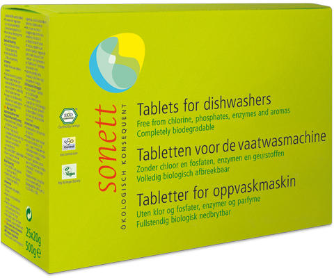 Sonett maskinoppvask tabletter 25stk økologisk