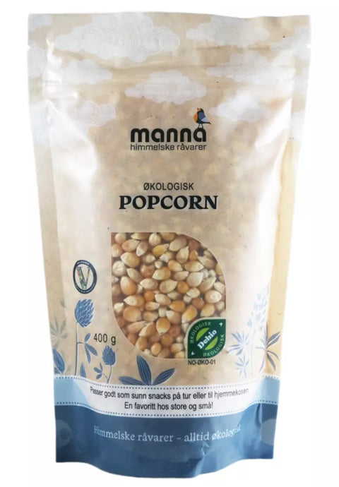  Manna økologisk popcorn 400gr