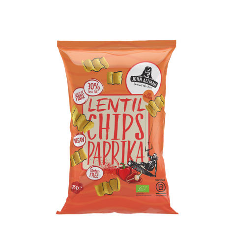 Linse chips, paprika, 75 g, økologisk