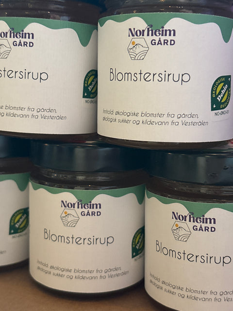Blomstersirup fra Norheim Gård