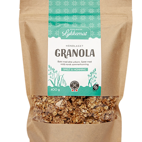 Lykkemat håndbakt øko granola 350gr