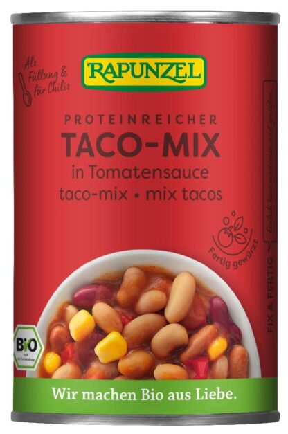 Tacomiks i tomatsaus, 400 g, økologisk, Rapunzel