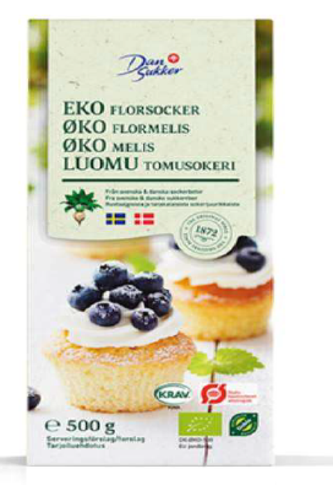 Melis, 500 g, økologisk, Dan Sukker