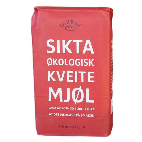 Hvetemel, siktet, 1 kg, økologisk, Godt Brød