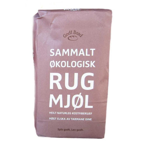 Rugmel, sammalt, 1 kg, økologisk, Godt Brød