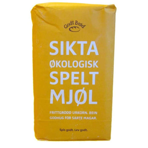 Speltmel, siktet, 1 kg, økologisk, Godt Brød