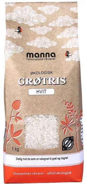 Manna Grøtris, hvit