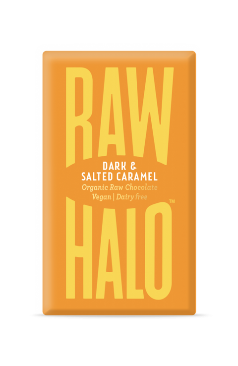 Raw halo Mørk og salt karamellsjokolade